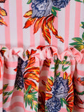 RUFFLE ME RIGHT FLORAL MAXI SKIRT - B ANN'S BOUTIQUE