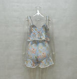 RUFFLED FLORAL BRALETTE & SHORTS SET - B ANN'S BOUTIQUE, LLC