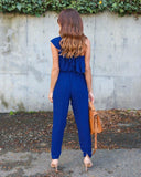 RUFFLED ONE SHOULDER CASUAL CHIC JUMPSUIT - B ANN'S BOUTIQUE, LLC