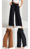 SASH BOW WIDE LEG ANKLE PANTS - B ANN'S BOUTIQUE, LLC