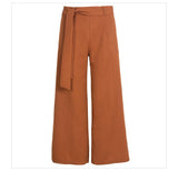 SASH BOW WIDE LEG ANKLE PANTS - B ANN'S BOUTIQUE, LLC