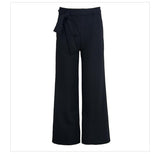 SASH BOW WIDE LEG ANKLE PANTS - B ANN'S BOUTIQUE, LLC