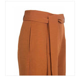 SASH BOW WIDE LEG ANKLE PANTS - B ANN'S BOUTIQUE, LLC