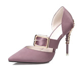 SATIN PUMP WITH GOLD DETAIL - B ANN'S BOUTIQUE, LLC