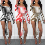 SERENA’S STRIPE IT RIGHT ROMPER - B ANN'S BOUTIQUE