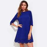 SERENE SCALLOPED BABY DOLL DRESS - B ANN'S BOUTIQUE