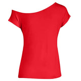 SEXY SHOULDER STYLE TEE - B ANN'S BOUTIQUE, LLC