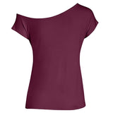 SEXY SHOULDER STYLE TEE - B ANN'S BOUTIQUE, LLC