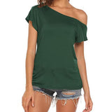 SEXY SHOULDER STYLE TEE - B ANN'S BOUTIQUE, LLC