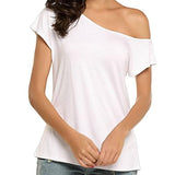 SEXY SHOULDER STYLE TEE - B ANN'S BOUTIQUE, LLC