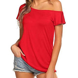 SEXY SHOULDER STYLE TEE - B ANN'S BOUTIQUE, LLC