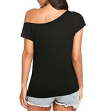 SEXY SHOULDER STYLE TEE - B ANN'S BOUTIQUE, LLC