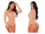 SHEER MESH LONGSLEEVES BODYSUIT - B ANN'S BOUTIQUE, LLC