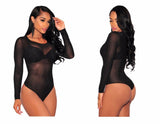 SHEER MESH LONGSLEEVES BODYSUIT - B ANN'S BOUTIQUE, LLC