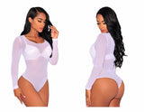 SHEER MESH LONGSLEEVES BODYSUIT - B ANN'S BOUTIQUE, LLC