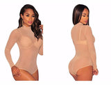 SHEER MESH LONGSLEEVES BODYSUIT - B ANN'S BOUTIQUE, LLC