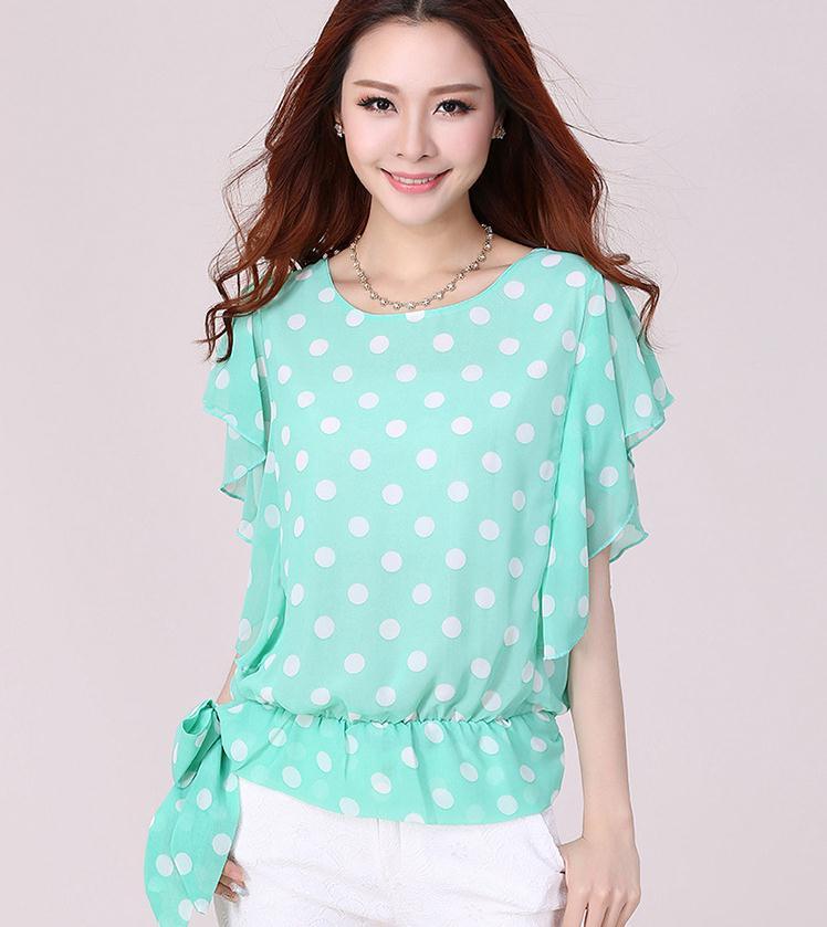 SHEER POLKA DOT CHIFFON BLOUSE – B ANN'S BOUTIQUE, LLC