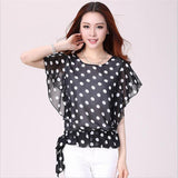 SHEER POLKA DOT CHIFFON BLOUSE - B ANN'S BOUTIQUE