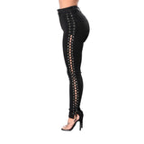 SIDE LACE-UP JEANS - B ANN'S BOUTIQUE