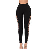 SIDE LACE-UP LEGGINGS - B ANN'S BOUTIQUE