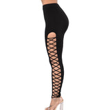 SIDE LACE-UP LEGGINGS - B ANN'S BOUTIQUE