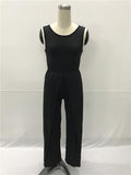 SIMPLE SPLIT JUMPSUIT - B ANN'S BOUTIQUE