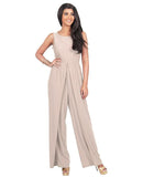 SIMPLE SPLIT JUMPSUIT - B ANN'S BOUTIQUE