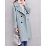 SINGLE BREASTED LONG WOOL COAT - B ANN'S BOUTIQUE