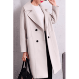 SINGLE BREASTED LONG WOOL COAT - B ANN'S BOUTIQUE