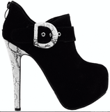 STEP UP SNAKESKIN BOOTIE - B ANN'S BOUTIQUE