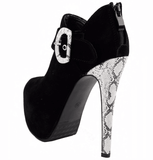 STEP UP SNAKESKIN BOOTIE - B ANN'S BOUTIQUE