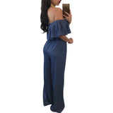 STRAPLESS DENIM JUMPSUIT - B ANN'S BOUTIQUE, LLC