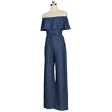 STRAPLESS DENIM JUMPSUIT - B ANN'S BOUTIQUE, LLC