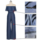 STRAPLESS DENIM JUMPSUIT - B ANN'S BOUTIQUE, LLC