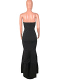 STRAPLESS RUFFLED EVENING GOWN - B ANN'S BOUTIQUE, LLC