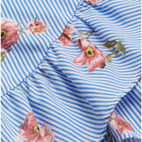 STRIPED FLORAL RUFFLE MINI SKIRT - B ANN'S BOUTIQUE, LLC