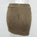 SUEDE LACE-UP MINI-SKIRT - B ANN'S BOUTIQUE