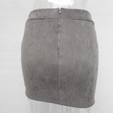 SUEDE LACE-UP MINI-SKIRT - B ANN'S BOUTIQUE