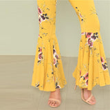 SUNNY SKIES & FLORAL FIELDS RUFFLED JUMPSUIT - B ANN'S BOUTIQUE