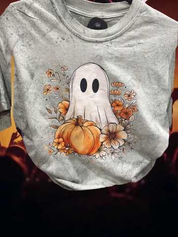 FLORAL PUMPKIN PATCH GHOST TEE