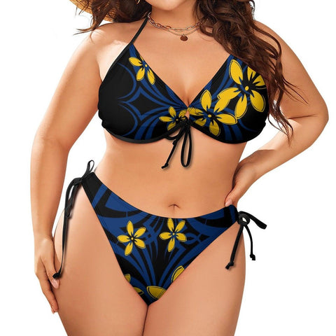 THE BOLD CURVES PLUS SIZE UP BIKINI WITH TIE-UP SIDES - B ANN'S BOUTIQUE, LLC