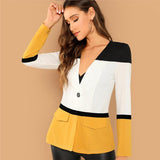 THE COLOR-BLOCK BLAZER - B ANN'S BOUTIQUE