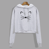 THE CROPPED KITTY HOODIE - B ANN'S BOUTIQUE