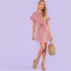 THE PERFECT PINK STRIPE DRESS
