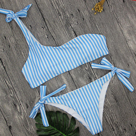 THE SHOULDER STRIPE BIKINI - B ANN'S BOUTIQUE