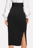 THE SIDE OFFICE SKIRT - B ANN'S BOUTIQUE