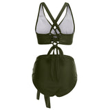 THE SULTRY LACE-UP: PLUS SIZE HIGH WASIT BIKINI WITH TANK STYLE TOP - B ANN'S BOUTIQUE, LLC