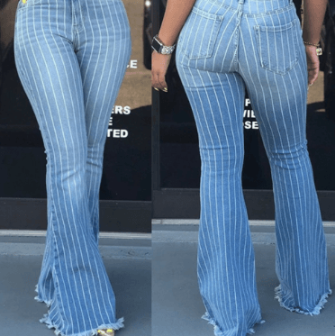 THE VINTAGE STRIPE BELL BOTTOM - B ANN'S BOUTIQUE, LLC