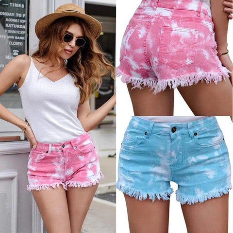 TIE DYE DENIM SHORTS - B ANN'S BOUTIQUE, LLC