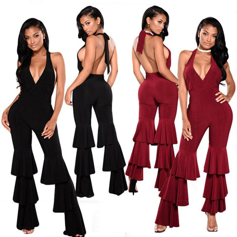 TRIPLE RUFFLE JUMPSUIT - B ANN'S BOUTIQUE, LLC